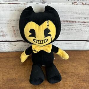 Bendy And The Ink Machine Black Yellow Plush Toy 10" Stuffed Phatmojo 2018